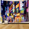 Japan Tokyo Shinjuku Shopping Street Neon Light Alley Living Room Bedroom Sofa Background Decoration Wall Tapestry Yoga Mat