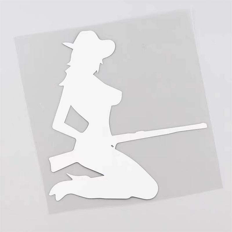 

Креативная красивая наклейка на машину с изображением женщины, 15x13.4см, самоклеящийся глянцевый винил 15x13.4cm белый