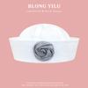Sailor Hat With Bow Mesh Breathable Cotton For Summer And Spring Wear