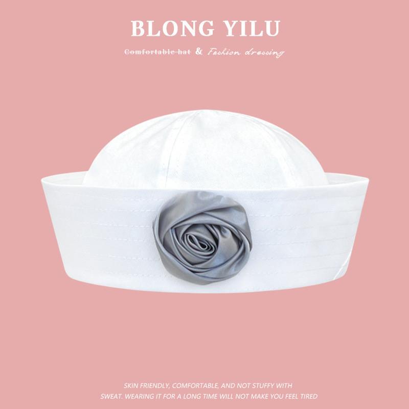 Sailor Hat With Bow Mesh Breathable Cotton For Summer And Spring Wear
