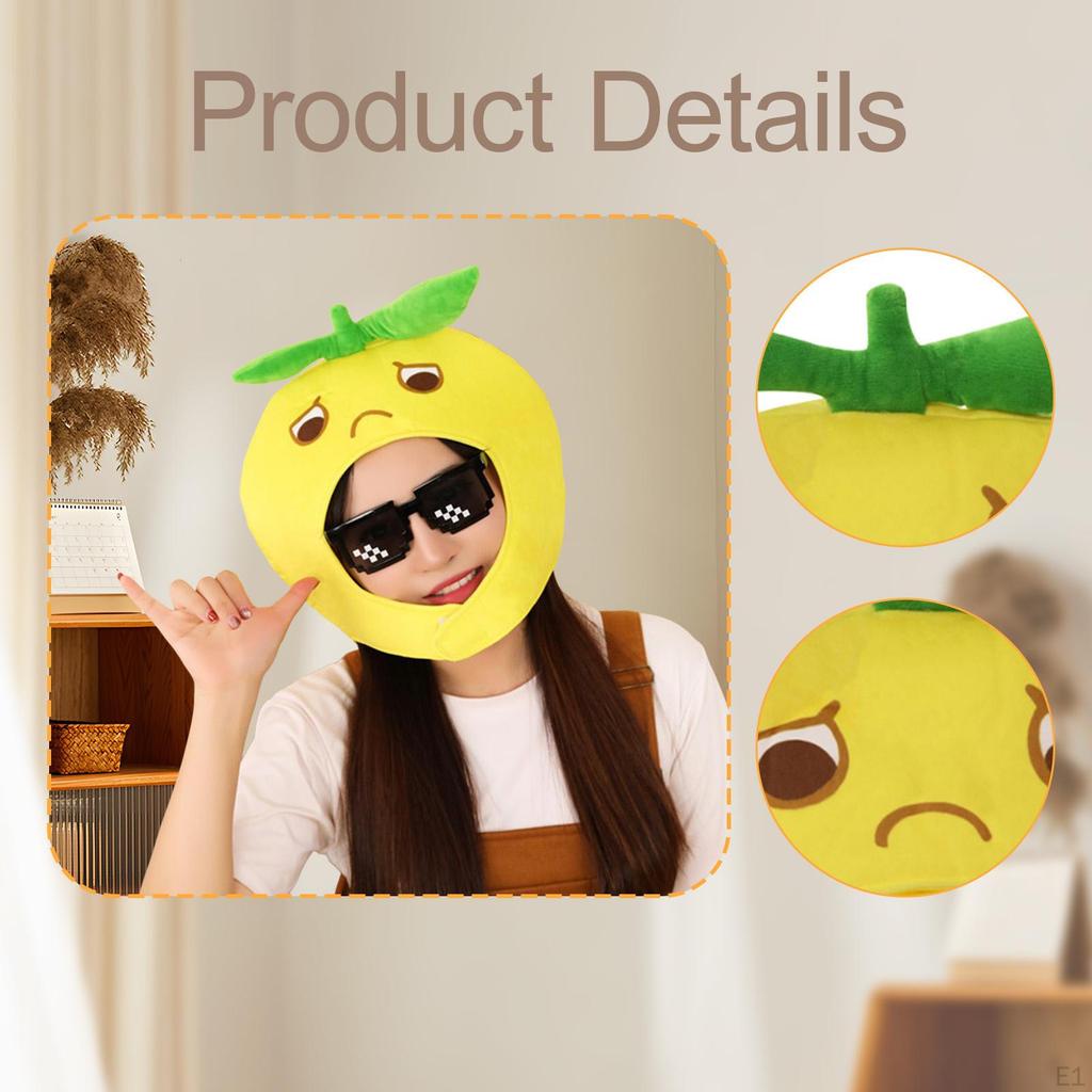 Zitronen Kopfbedeckung Hut DIY Kopfschmuck für Nacht Cosplay Winter Maskerade