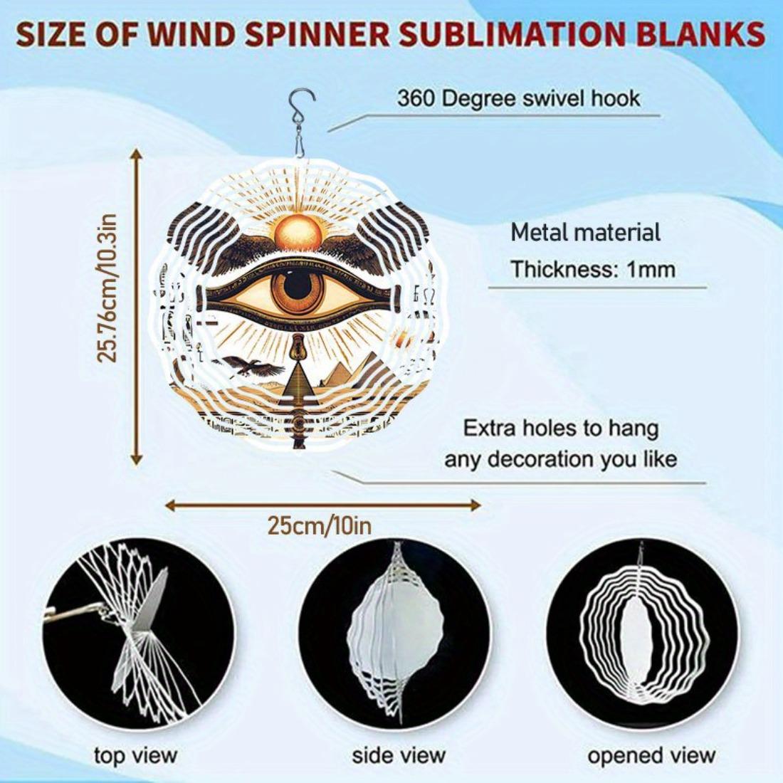 

1 шт. 3D Мандала Глаз Фараона Древнего Египта Вращающаяся Музыка Ветра - Металлический Наружный Садовый Декор с Вращающимся на 360° Крюком, Электричество не требуется