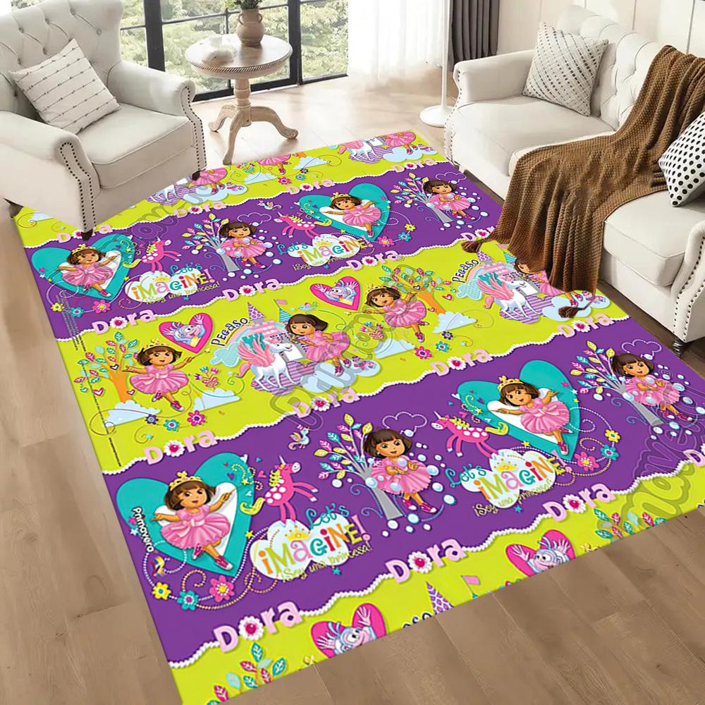 I tappeti quadrati Dora And Boots Adventure sono un'ottima scelta per soggiorni, camere da letto, decorazioni per la casa e come regali.
