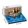 2026 3D Calendar Pirate Ship 3D Calendar 3D Paper Sculpture Art Notepad Calendar Tear Away 3D Paper Calendar Creative Ornament