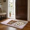 Cute Cartoon RRilakkuma Lovers Floor Mat Soft Flannel Absorbent Mat Non-Slip Rug Home Bedroom Bathroom