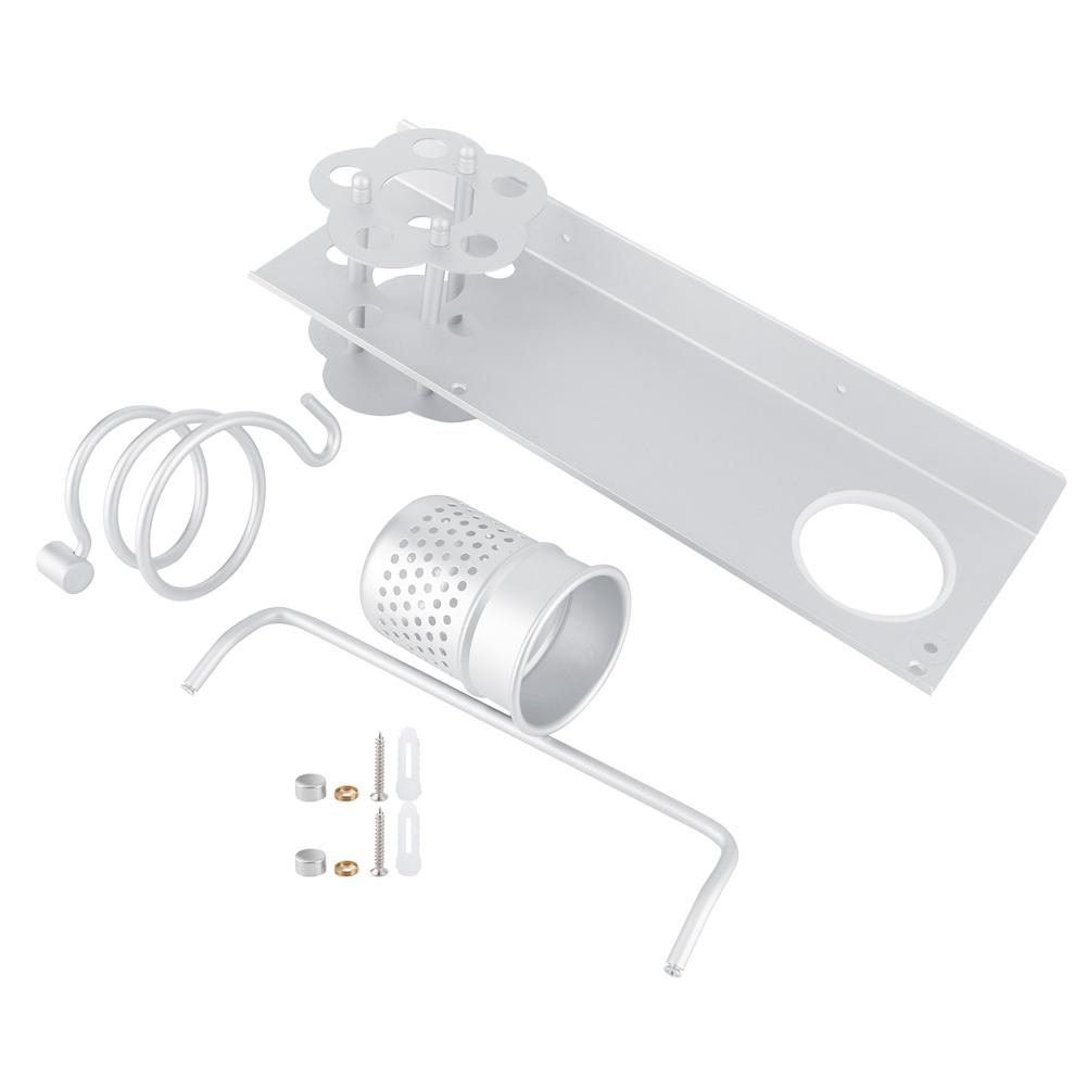 Weltraum-Aluminium Wandmontiertes Badezimmer-Aufbewahrungsregal Handtuchhalter Taschentuchbox Set Zubehör