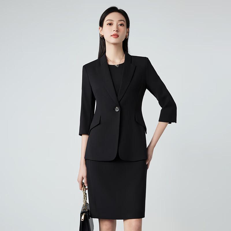 Women's Seven-Sleeve Blazer & Dress Two-Piece Suit