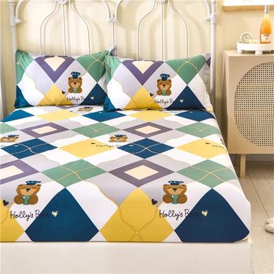 100% Cotton Printed Fitted Sheet With Elastic Elastic Belt, Large Fitted Sheet 180x200cm,Double King Mattress Without Pillowcase