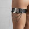 Leatherette Leg Garter Adjustable Shoes Accessories Punk Choker Chain Armband  Halloween