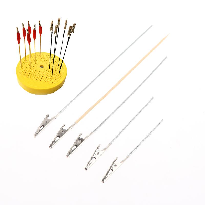 10/20/50Pcs DIY Accessories Wood And Metal Painting Stand Alligator Clip Stick Modeling Tool For Airbrush Model Part