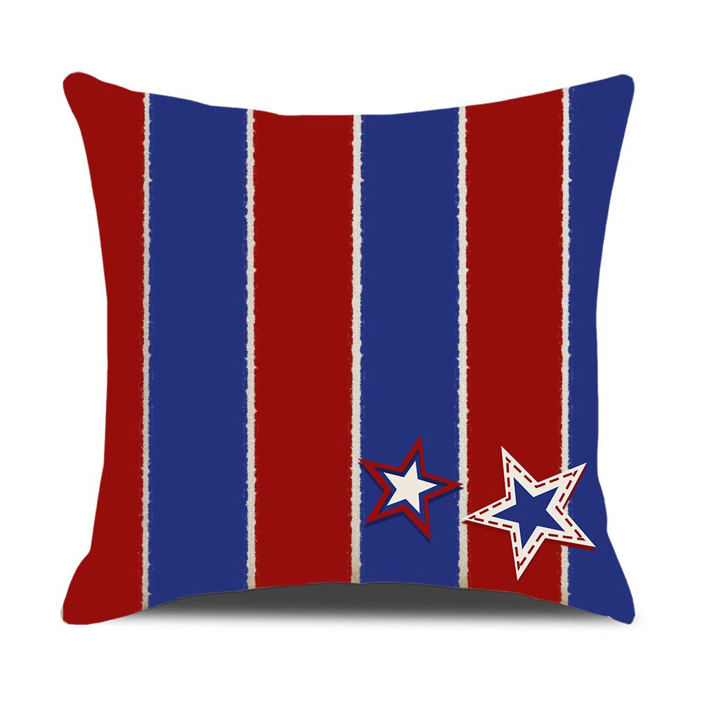 Dekorace na oslavu Dne nezávislosti Povlak na polštář Pruhovaný polštář Tečkovaný Venkovní povlak na polštář Událost Opěrka zad Tištěný povlak na polštář
