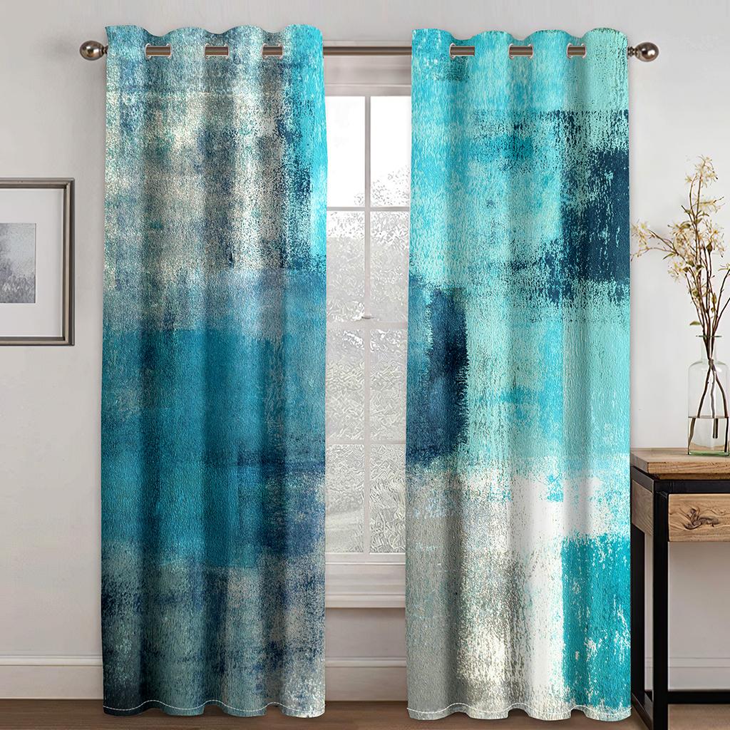 Purple Abstract Classic Design Art  Free Shipping 2 Pieces Thin Shading Window Curtains for Living Room Bedroom Home Decor Hook