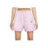 Nike Solid Color Cuffed Drawstring Waist Loose Shorts Women Shorts Pink CZ9742-695