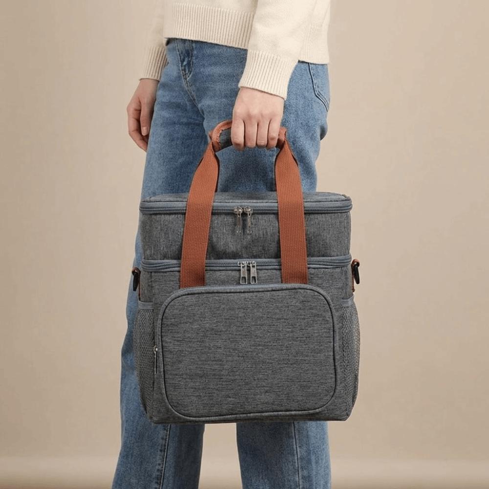 Leakproof Insulated Lunch Bag Lightweight Insulation Shoulder Bag Portable Food Storage Bag School