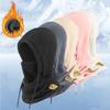 Balaclava d'hiver Capuche en tricot Unisexe Masque chaud coupe-vent avec cordon de serrage Casque de moto pour le ski et le froid Bonnet chaud en tricot