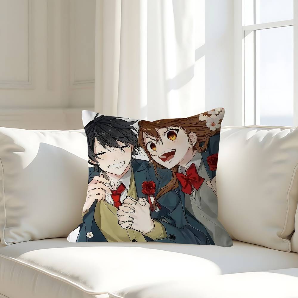 Anime H-Horimiya Pillow Case Removable Washable Cushion Cover – All-Season Soft Linen