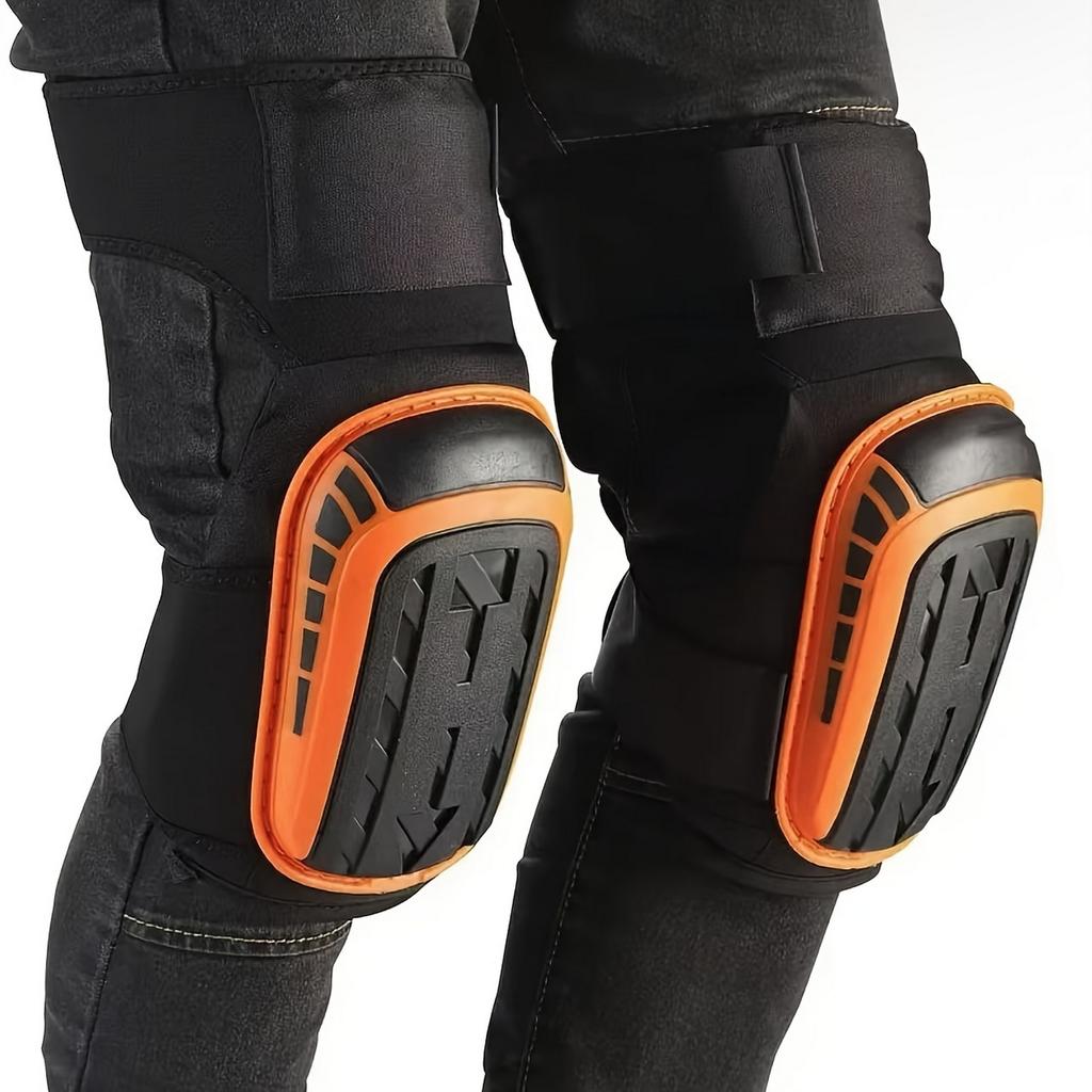 2PCS Heavy Duty Outdoor Knee Pads Hard Shell Protective Breathable Anti Shock Kneeling Pads for Cycling Skating Climbing Work