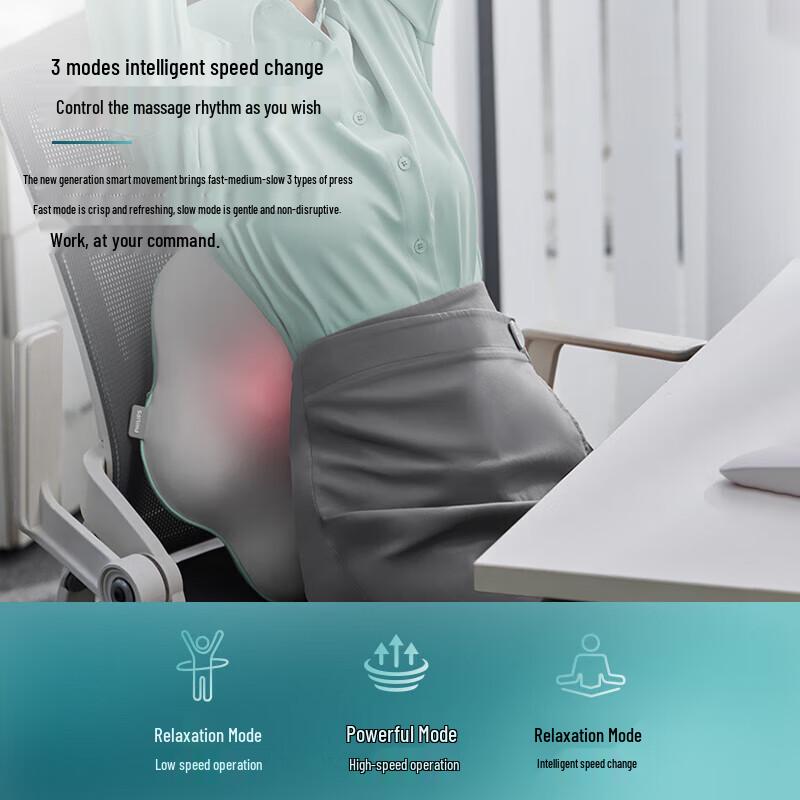 Philips Wireless Heated Kneading Back Massager Pillow