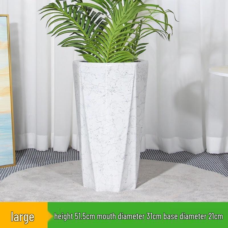 

High-Waisted Octagonal Ceramic Flower Pot