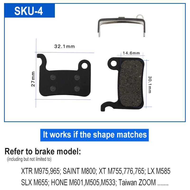 4 par Resin sykkel sykkel skive bremseklosser for SHIMANO SRAM AVID HAYES Magura Formula og scooter sykkel skive bremse