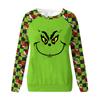 Women's Fashion Casual Long Sleeve Christmas Printed  Neck Sweatshirt Top