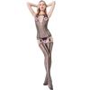Sex Underwear Women's One-piece Halter Open File Sexy Dancing Silk Mesh Socks One-piece Suspender Pajamas Temptation