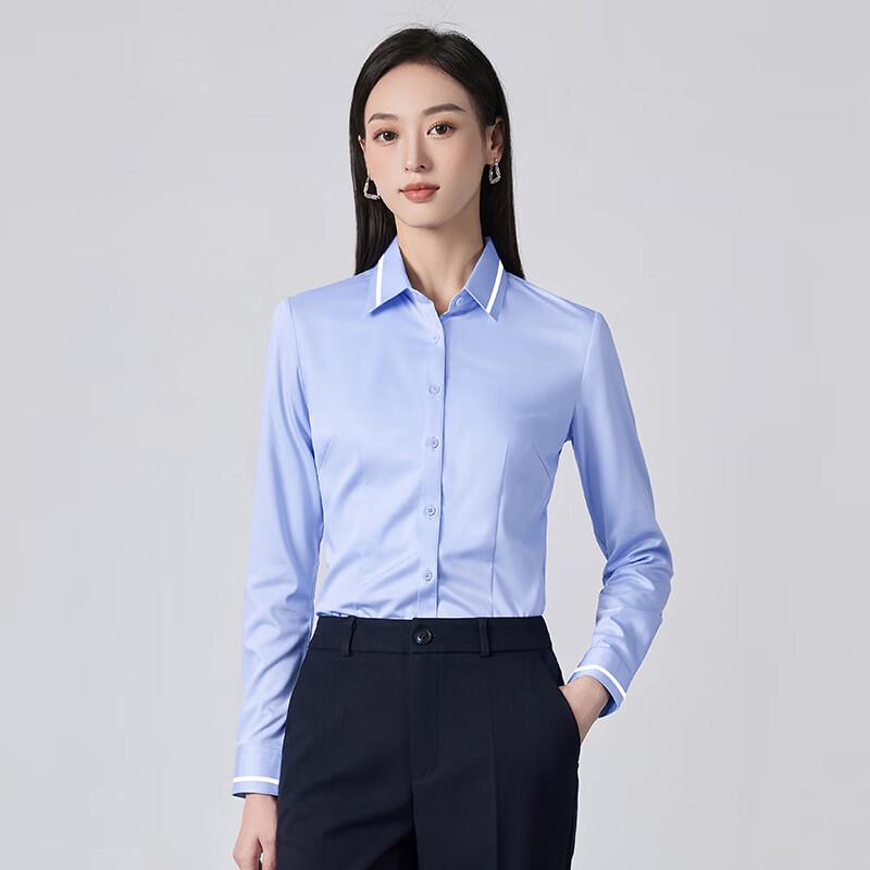Trolman Women's Professional Long-Sleeve Wrinkle-Free Blouse