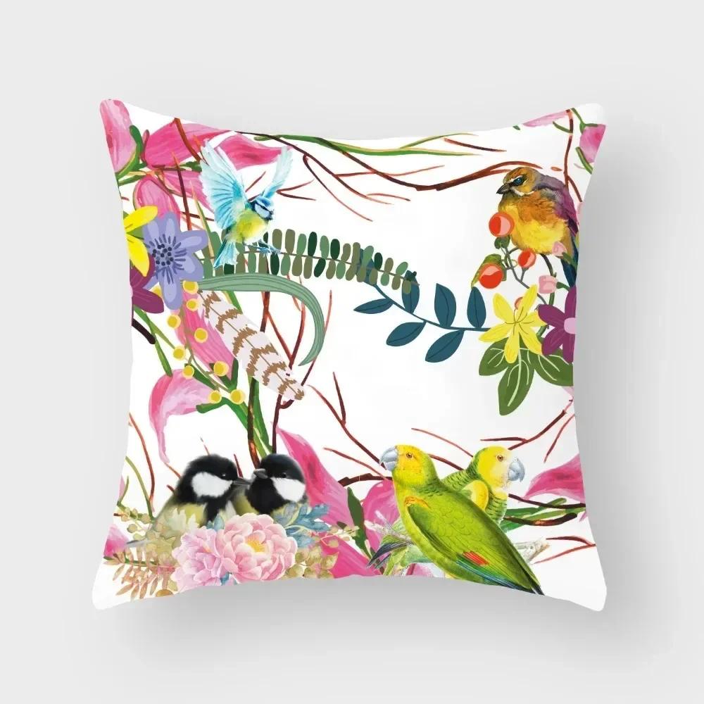 Luxuriöse Heimdeko Kissenbezug Tropischer Flamingo Kissenbezug Wohnzimmer Sofa Kissenbezug