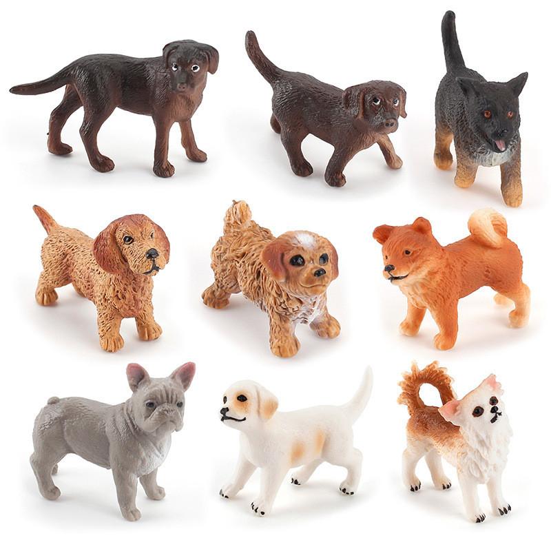 Small Shiba Inu Labrador Collie Bulldog Chihuahua Dog Model Toy For Home Decor And Collectors