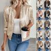 Frühling Herbst Neue Einfarbig Patchwork Dünne Modejacke Slim Fit Lässiger Mantel Top