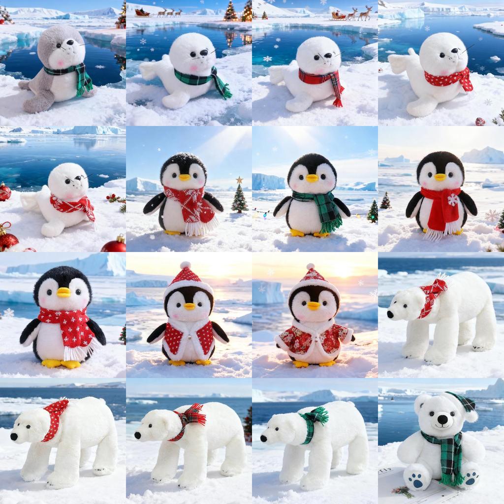 Weihnachten Pinguin Plüschtier Mit Pp-Baumwollfüllung Für Feiertagsgeschenke