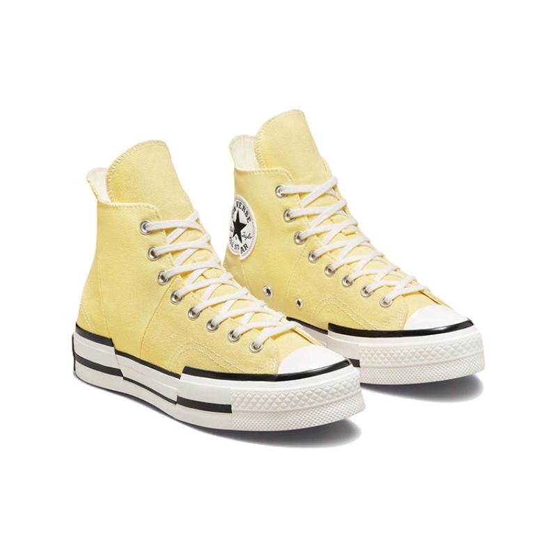 Converse Chuck 70 Plus Chuck Taylor All Star Plus Trend Deconstruction Style High Top Canvas Unisex Pale Yellow