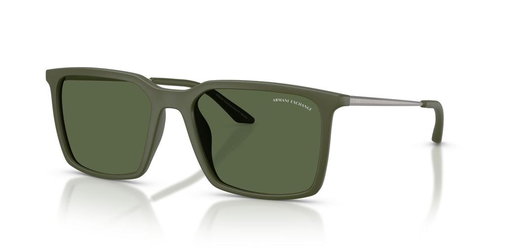 [ARMANI EXCHANGE] Armani Exchange Sunglasses for Men. Frame: Matte Green, Lens: Dark Green, Lens Width: 55mm. 0AX4170SU
