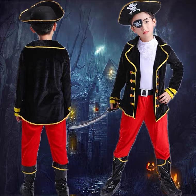 Halloween Children'S Costumes Boys Cosplay Pirate King Cosplay Prince Clothes Show Suit