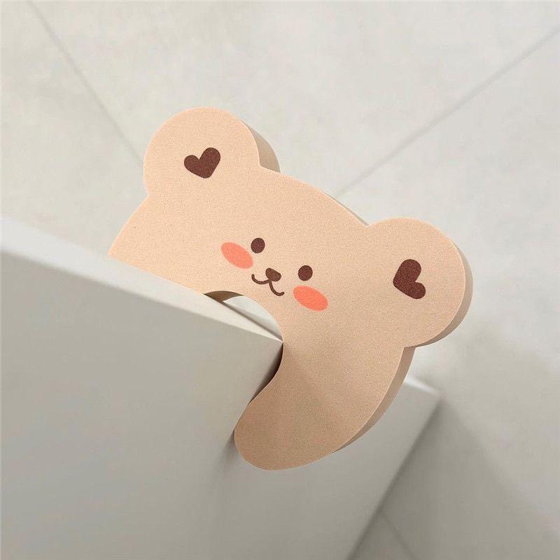 

1/5pcs ins bear door handle anti-collision, children s room anti-pinch safety door stop, bedroom door closing artifact for pets