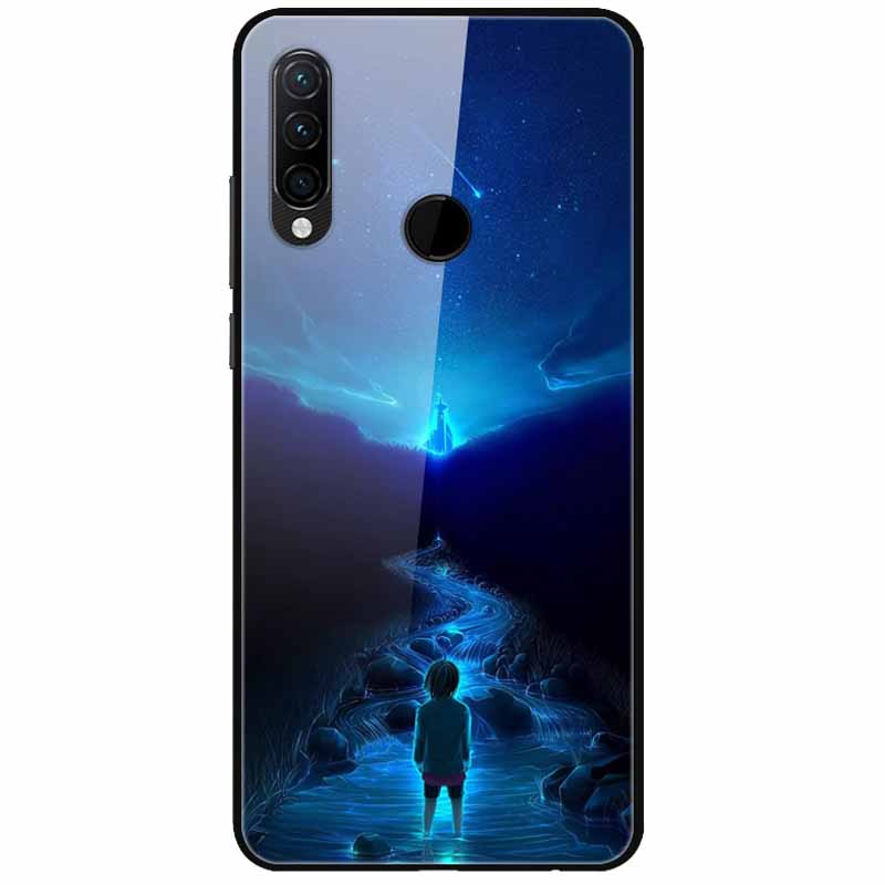 For Huawei P30 Pro Lite Case Cool Tempered Glass Luxury Coque Covers for Huawei P20 Lite P 20 P20Pro P30Pro P 30 Hard Back