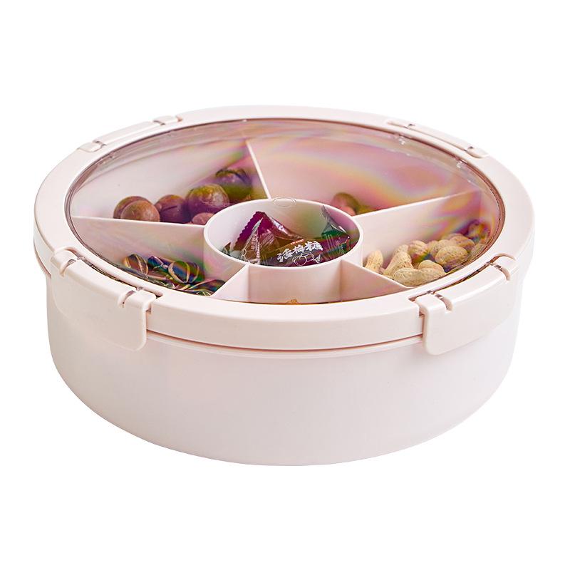 Buckleable High-Value Fruit Plate & Sunflower Seed Storage Box - 2025 New Macaron Candy Box for Living Room Coffee Table or Wedding Gift