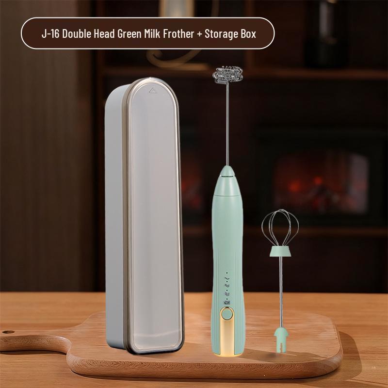 Nuevo Batidor de Leche Eléctrico de Acero Inoxidable y Mezclador Portátil