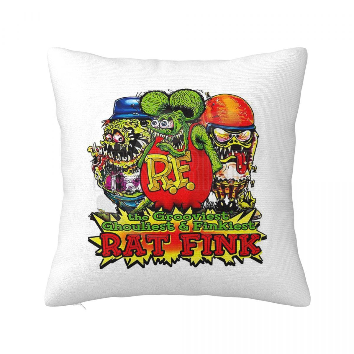 Tales Of The Rat Fink Anime  Square Pillowcase Cushion Cover Pillow Case Throw Pillow Cover for Home Bedroom Car 12x12Inch