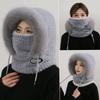 Зимняя шапка для верховой езды для женщин с капюшоном, шарфом, маской и защитой ушей. Толстая, теплозащитная, ветрозащитная. Для электросамоката, велоспорта на открытом воздухе. Тепло.