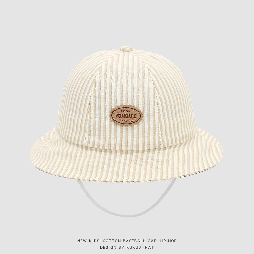 Kids Fisherman Hat 50cm 1-3 Years Striped Baby Cap Spring Summer Boys Girls Sun Hat Outdoor Beach Travel Trendy Personalized