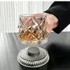 260ML Stress Relief Rotating Drinking Glass Premium Crystal Beer Cup With Base for Home Office Bar Relaxation