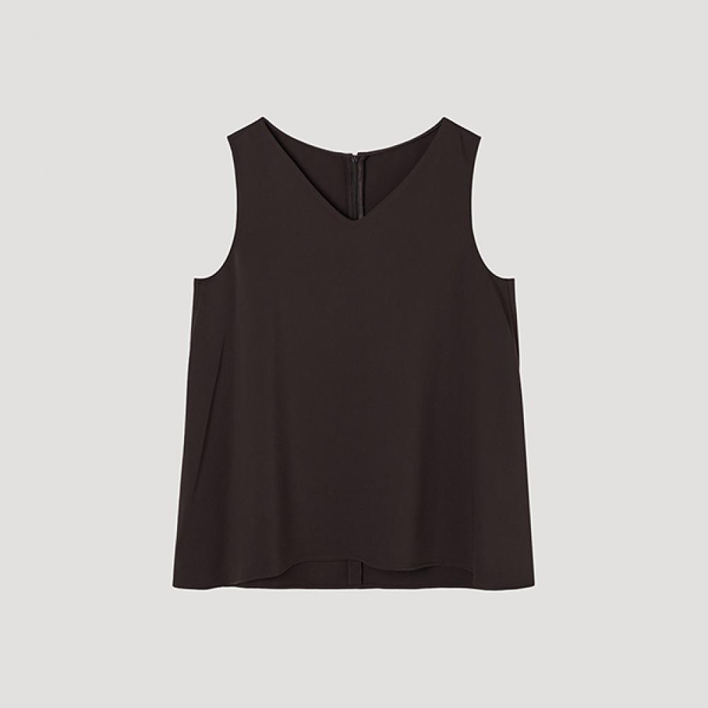 

[shs Miss] Блузка без рукавов с V-образным вырезом Swwblp22050 Dw dark brown/77