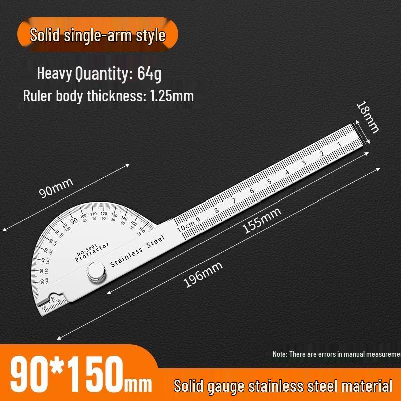 High-Precision Multifunctional Stainless Steel Angle Ruler for Woodworking and Industrial Use