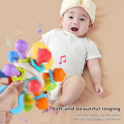 Baby Grasping Ball Developmental Montessori Toys for 0-6 6-12 Months BPA Free Sensory Teething Toy Chew Rattle Toys Multi-sensory Learning