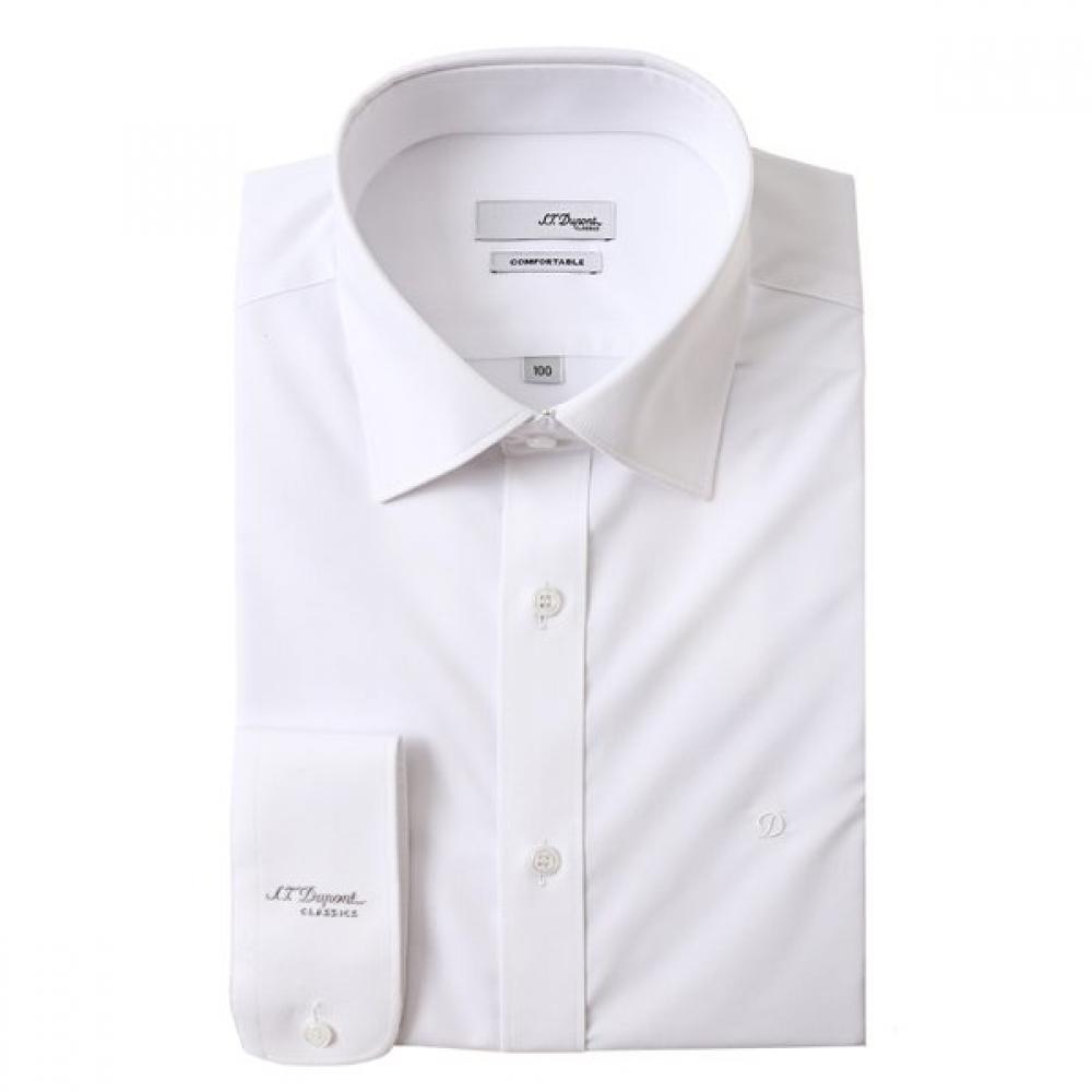 S.t. Dupont Long Sleeve Slim Fit Stretch White Shirt Se5fm22ls921swh 95