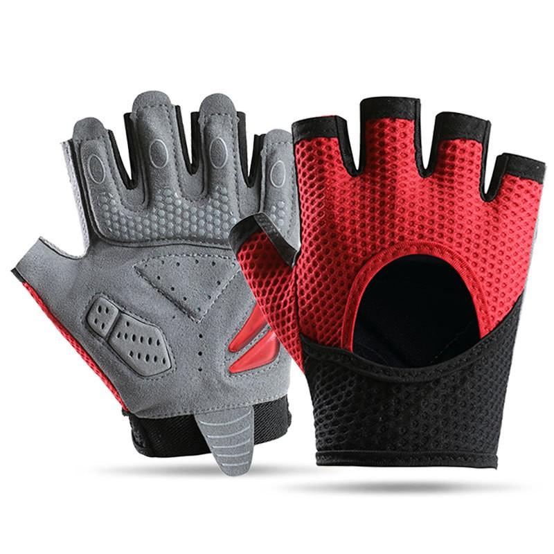 Unisex Half-Finger Gym Gloves Weightlifting Pull-Up Bar Cycling Outdoor Sports Anti-Slip Sweat-Resistant Lightweight