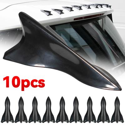 10 Stück Haifischflossen Diffusor Vortex Generator SUV Universal Auto Dach Spoiler Stoßstange Antenne Flügel Kofferraum ABS Body Kit Set Dekoration