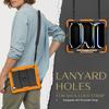 For iPad Pro 13 (2024) Kickstand Case PC+Silicone Tablet Cover with Pen Slot/Shoulder Strap