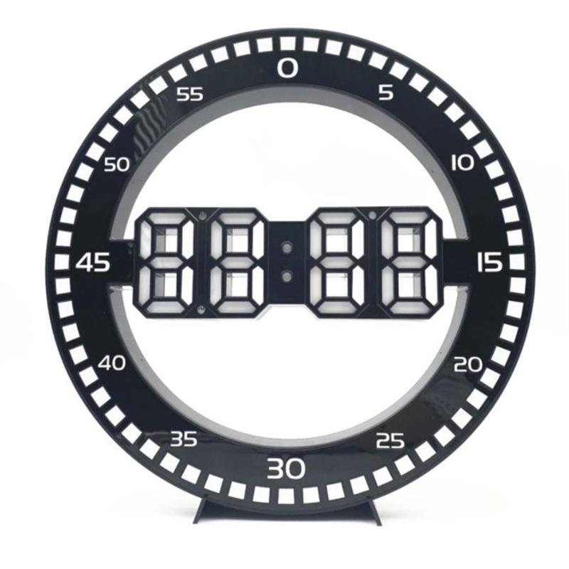 

Clear LED Display Creative Electronic Clock with Accurate Second Counter And Energy Saving Home Office Decoration белый